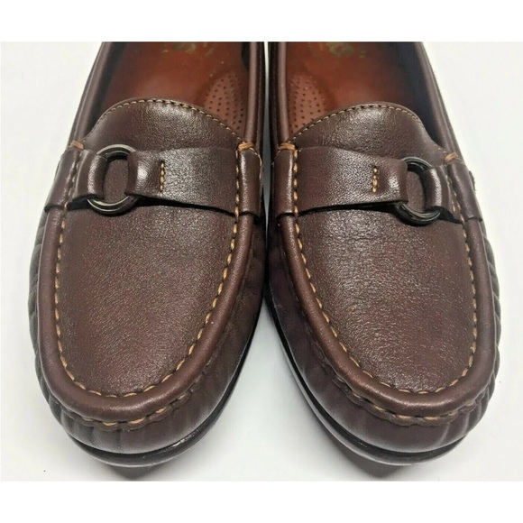 EUC SAS Jewel Women's Loafers Brown Leather Slip-On Size 7.5N Made in USA - Picture 6 of 11